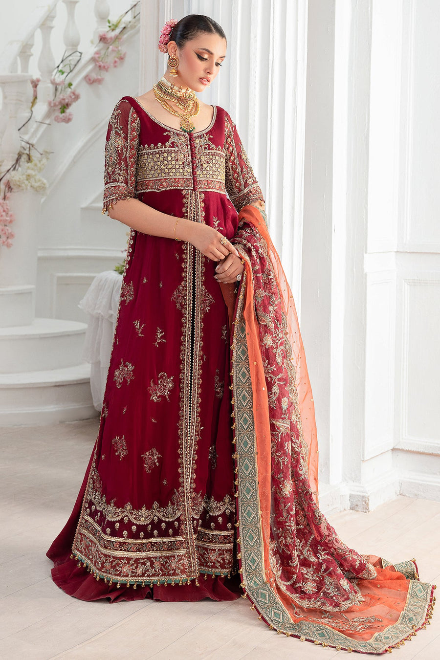 Charizma Diamond Dust Embroidered Luxury Chiffon Unstitched 3Pc Suit DD5-03