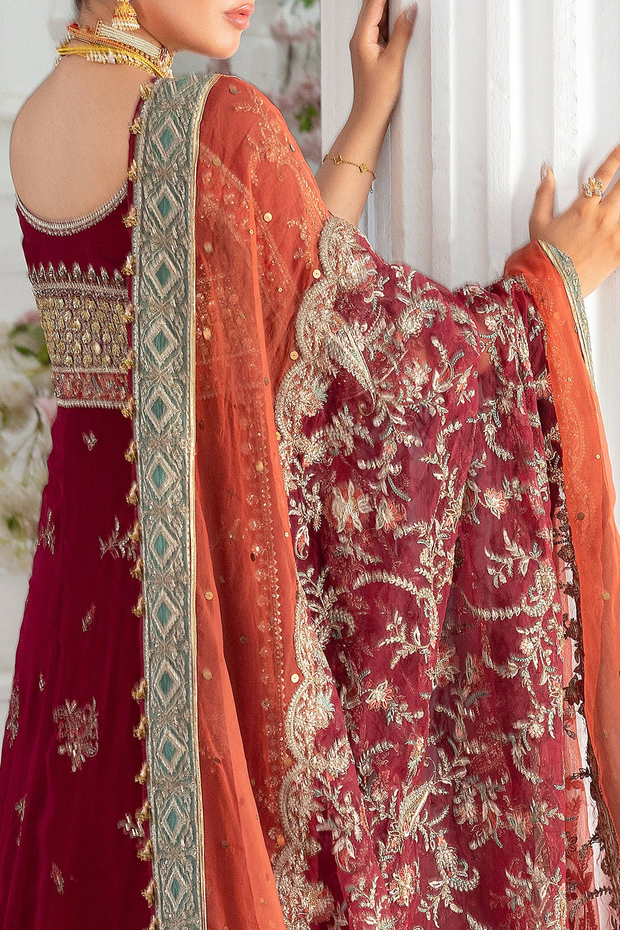 Charizma Diamond Dust Embroidered Luxury Chiffon Unstitched 3Pc Suit DD5-03