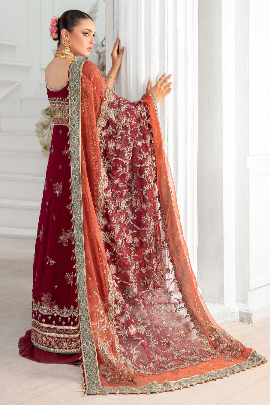 Charizma Diamond Dust Embroidered Luxury Chiffon Unstitched 3Pc Suit DD5-03