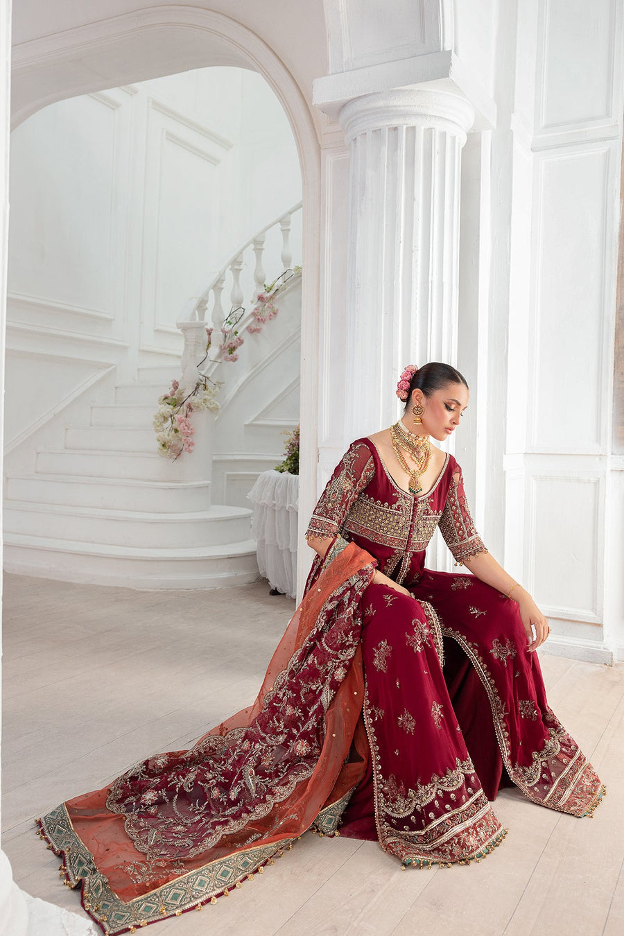 Charizma Diamond Dust Embroidered Luxury Chiffon Unstitched 3Pc Suit DD5-03