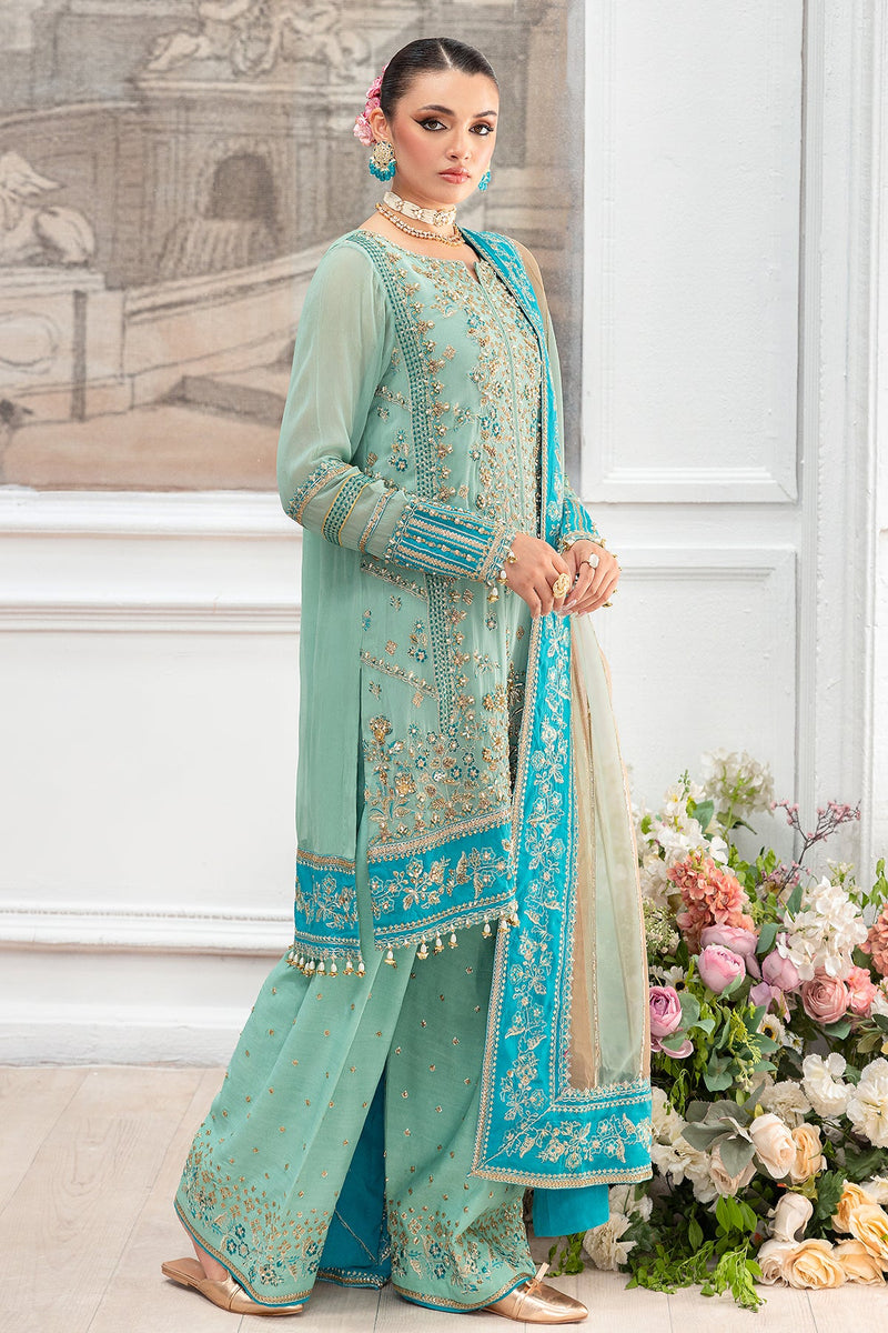 Charizma Diamond Dust Embroidered Luxury Chiffon Unstitched 3Pc Suit DD5-04
