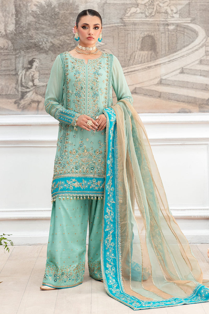 Charizma Diamond Dust Embroidered Luxury Chiffon Unstitched 3Pc Suit DD5-04