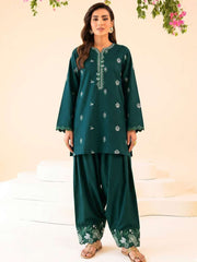Faiza Faisal FNF Cords Embroidered Lawn Pret 2Pc Suit - DEEP TEAL CHARM