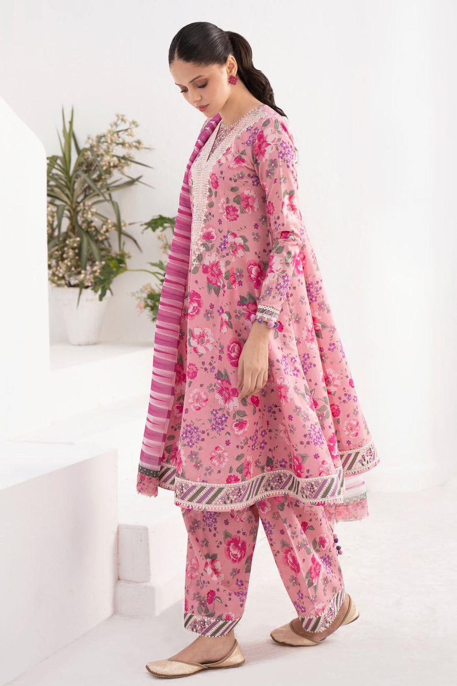Delia by Jazmin Summer Embroidered Lawn Unstitched 3Pc Suit D-07