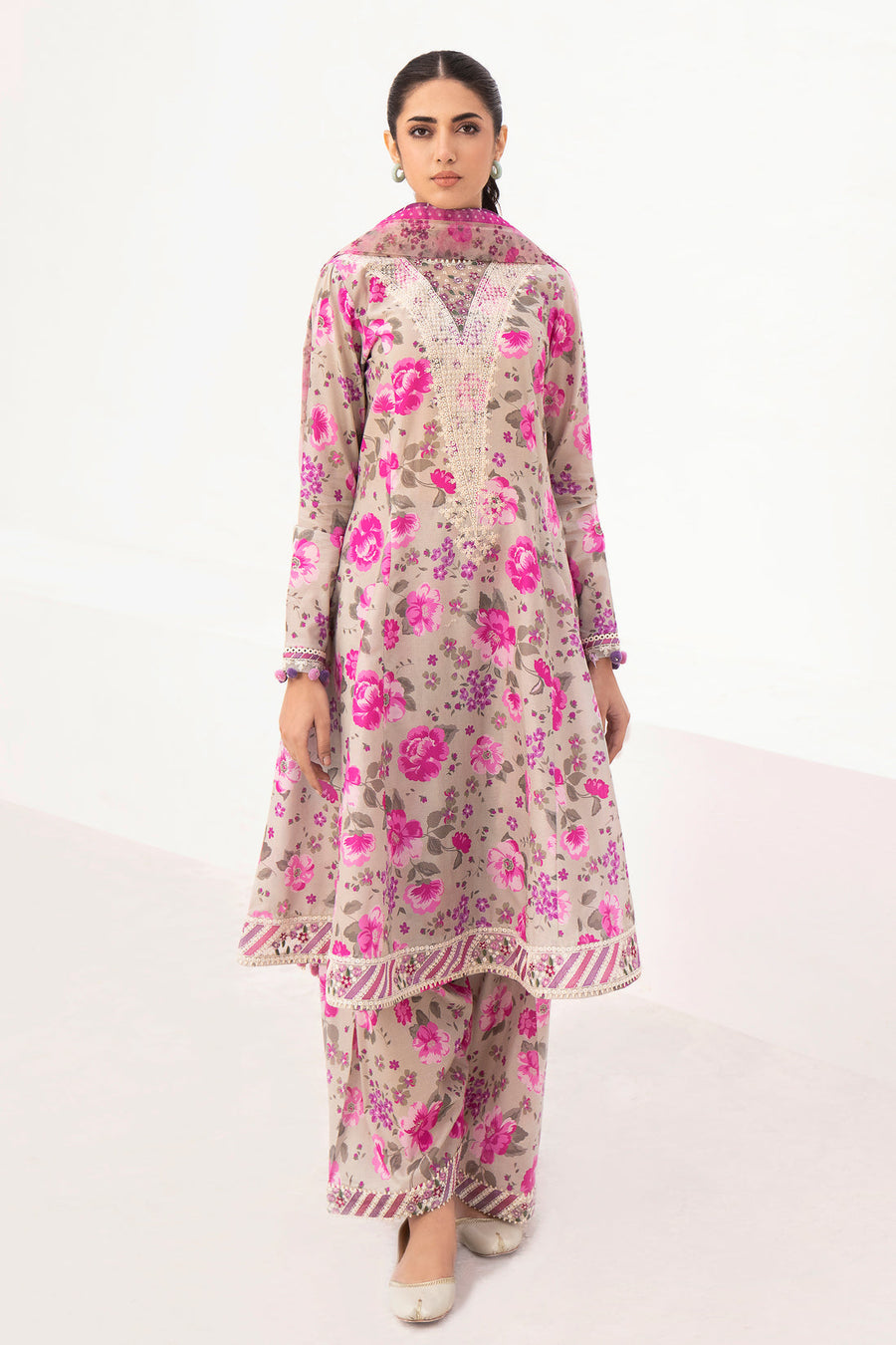 Delia by Jazmin Summer Embroidered Lawn Unstitched 3Pc Suit D-08