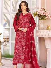 Manizay Mehrma Premium Embroidered Swiss Voil Unstitched 3Pc Suit D-02