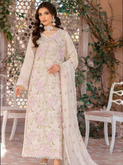 Manizay Mehrma Premium Embroidered Swiss Voil Unstitched 3Pc Suit D-05