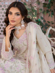 Manizay Mehrma Premium Embroidered Swiss Voil Unstitched 3Pc Suit D-05