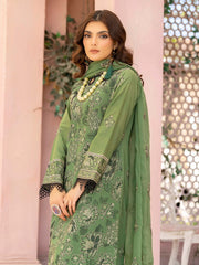 Manizay Mehrma Premium Embroidered Swiss Voil Unstitched 3Pc Suit D-07