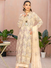 Manizay Mehrma Premium Embroidered Swiss Voil Unstitched 3Pc Suit D-08