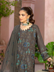 Manizay Mehrma Premium Embroidered Swiss Voil Unstitched 3Pc Suit D-09
