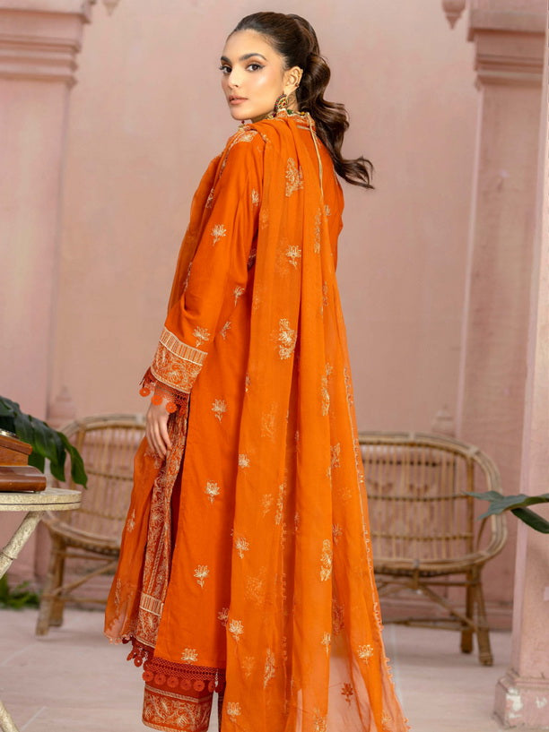 Manizay Mehrma Premium Embroidered Swiss Voil Unstitched 3Pc Suit D-10