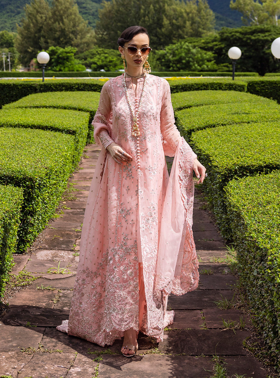 Zainab Chottani Embroidered Organza Unstitched 3Pc Suit D-03 Roséa