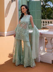 Zainab Chottani Embroidered Organza Unstitched 3Pc Suit D-05 Sherine