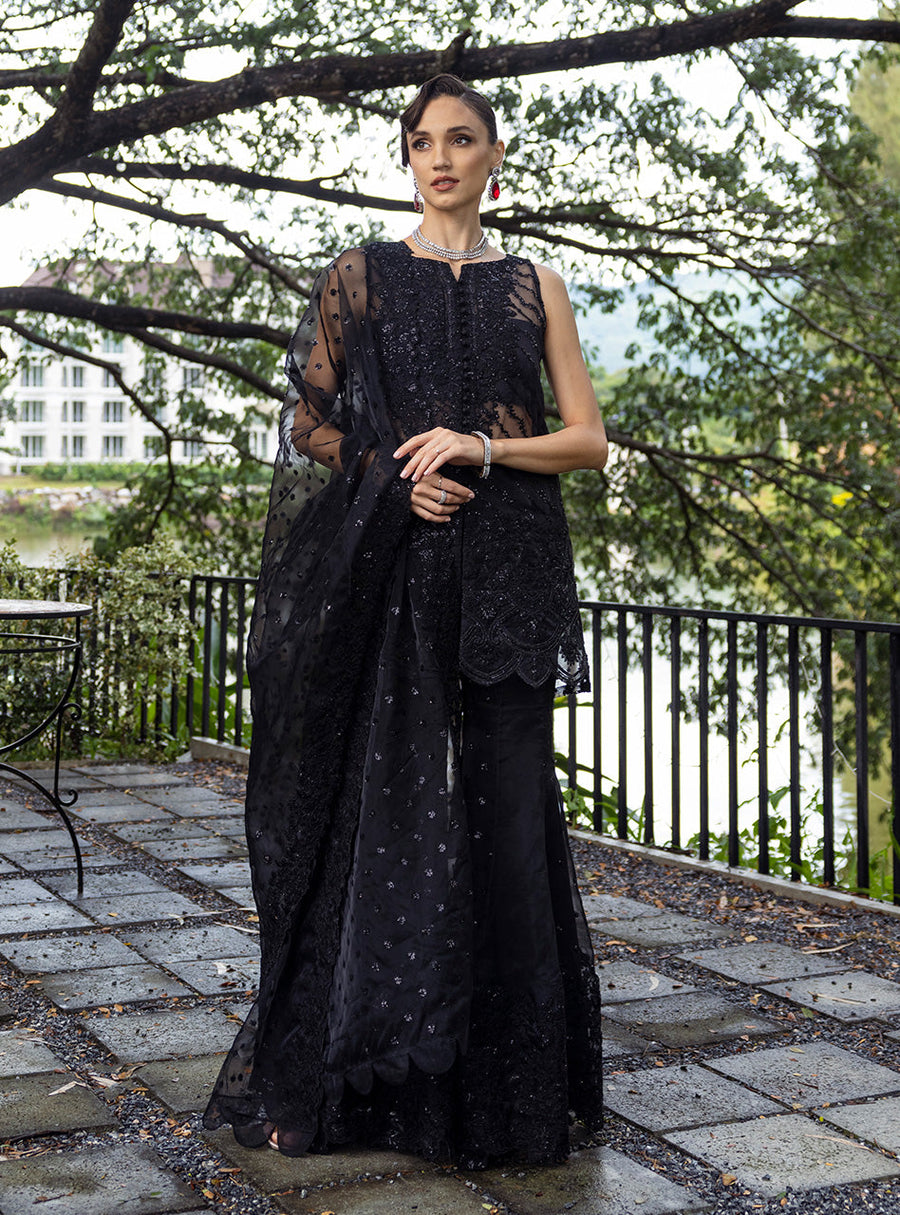 Zainab Chottani Embroidered Organza Unstitched 3Pc Suit D-06 Dorée