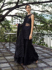 Zainab Chottani Embroidered Organza Unstitched 3Pc Suit D-06 Dorée