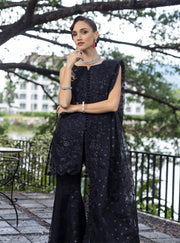 Zainab Chottani Embroidered Organza Unstitched 3Pc Suit D-06 Dorée