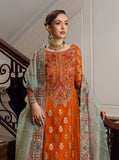 Zainab Chottani Embroidered Organza Unstitched 3Pc Suit D-07 Ombre