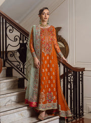 Zainab Chottani Embroidered Organza Unstitched 3Pc Suit D-07 Ombre