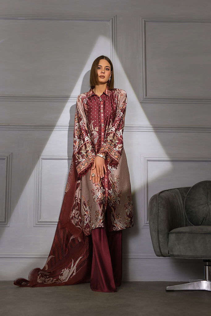 Sobia Nazir Embroidered Silk Unstitched 3 Piece Suit S23V2-05