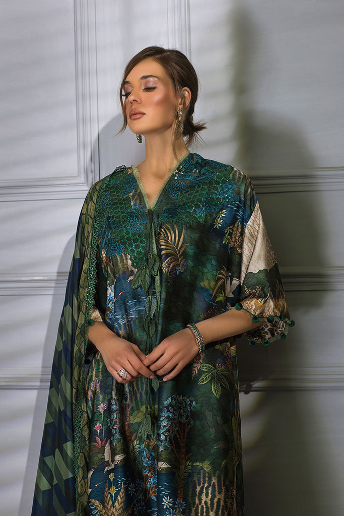Sobia Nazir Embroidered Silk Unstitched 3 Piece Suit S23V2-06
