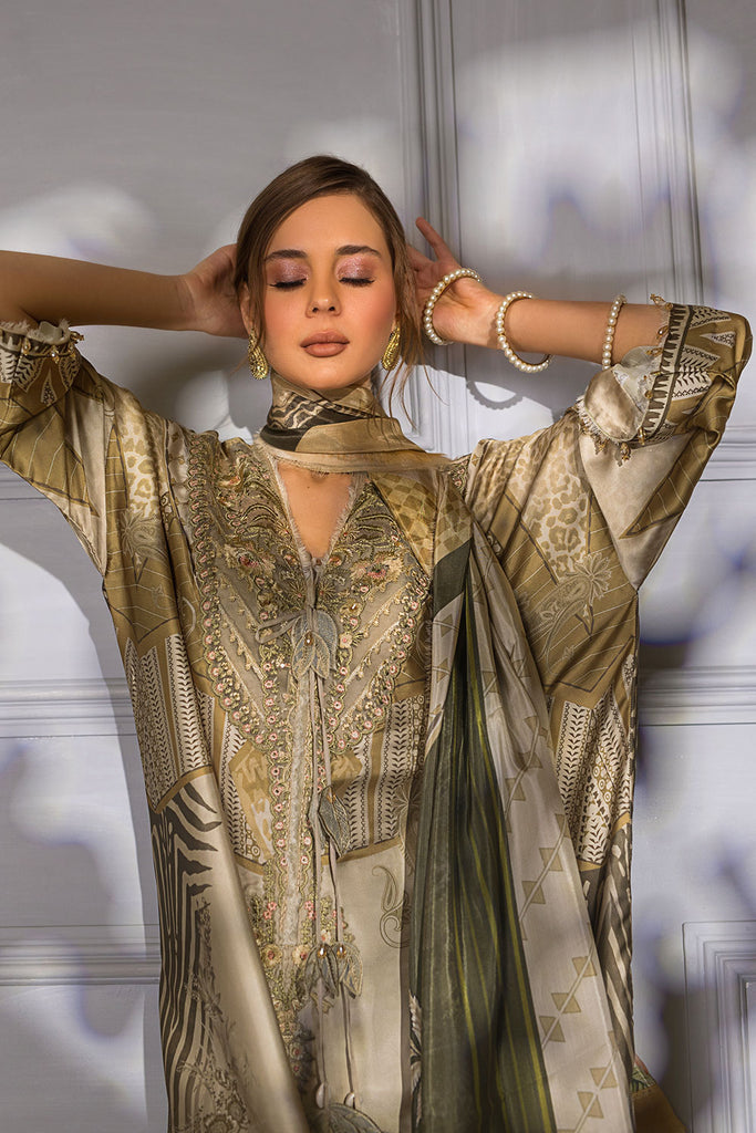 Sobia Nazir Embroidered Silk Unstitched 3 Piece Suit S23V2-07