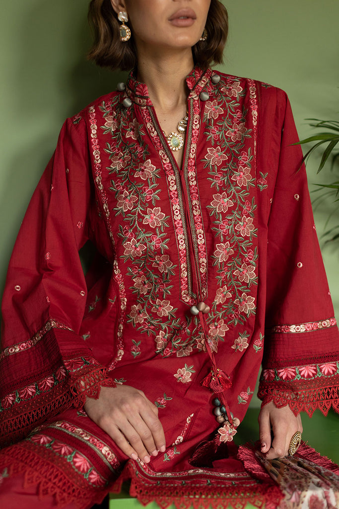 Vital by Sobia Nazir Embroidered Lawn Unstitched 3Pc Suit V-10B