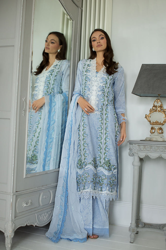 Sobia Nazir Embroidered Luxury Lawn Unstitched 3Pc Suit D-13A