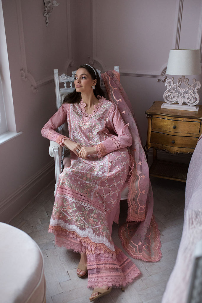 Sobia Nazir Embroidered Luxury Lawn Unstitched 3Pc Suit D-01B