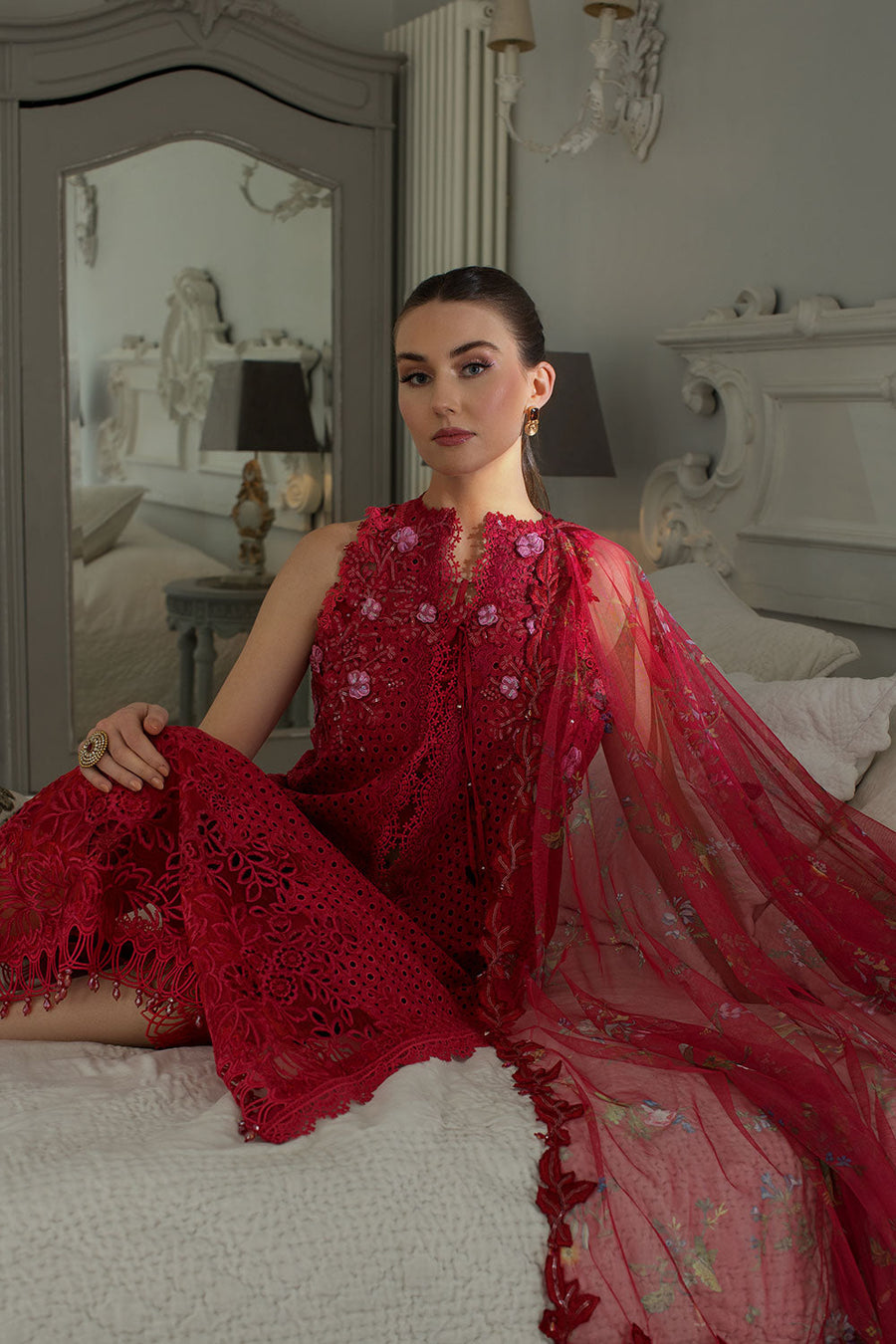 Sobia Nazir Embroidered Luxury Lawn Unstitched 3Pc Suit D-08B