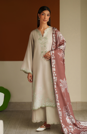 Bellini by Seran Embroidered Cotail Unstitched 3Pc Suit D-07 DEVENE