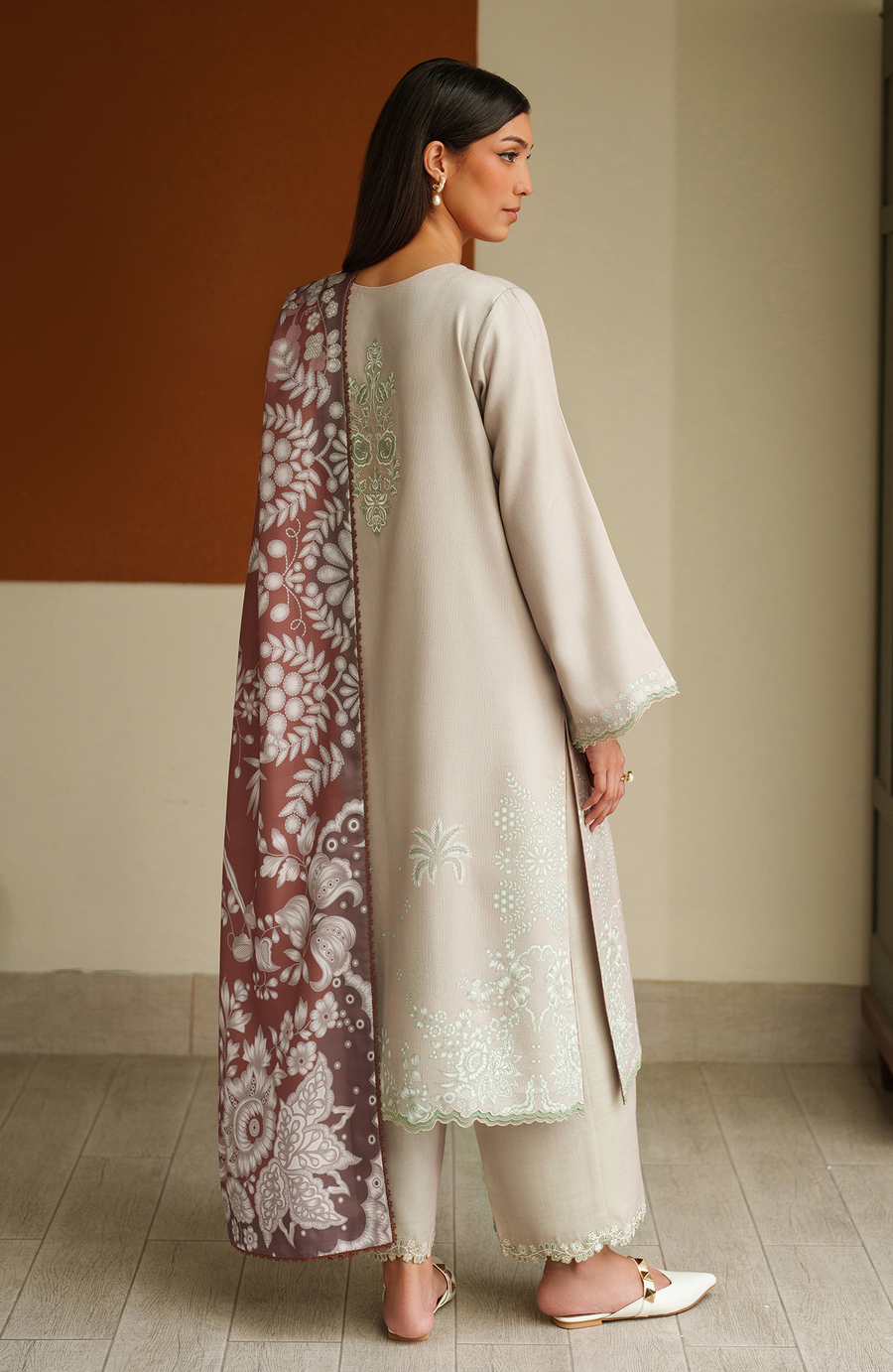 Bellini by Seran Embroidered Cotail Unstitched 3Pc Suit D-07 DEVENE