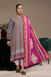 Ittehad Textiles Printed Khaddar Unstitched 3Pc Suit DP-KHJ-008
