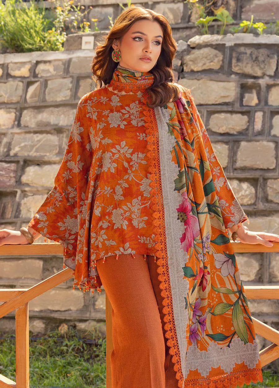 Gul Ahmed Printed Dhanak Unstitched 3Pc Suit DH-42001