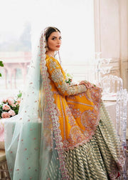 Akbar Aslam Shadmani Embroidered Net Unstitched 3Pc Suit - DILAAB