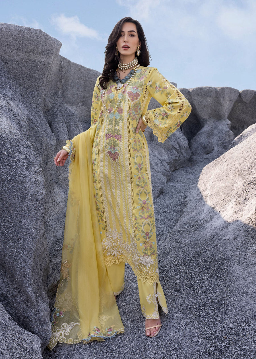 Saira Shakira Embroidered Luxury Lawn Unstitched 3Pc Suit DILARA-B