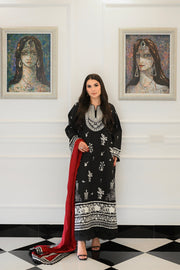 Faiza Faisal Afsana Embroidered Khaddar Unstitched 3Pc Suit - DILKASH