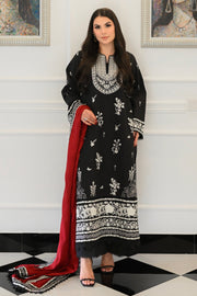 Faiza Faisal Afsana Embroidered Khaddar Unstitched 3Pc Suit - DILKASH