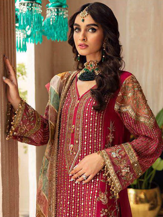 Charizma Dastan-e-Jashan Luxury Chiffon Unstitched 3Pc Suit DJ4-04