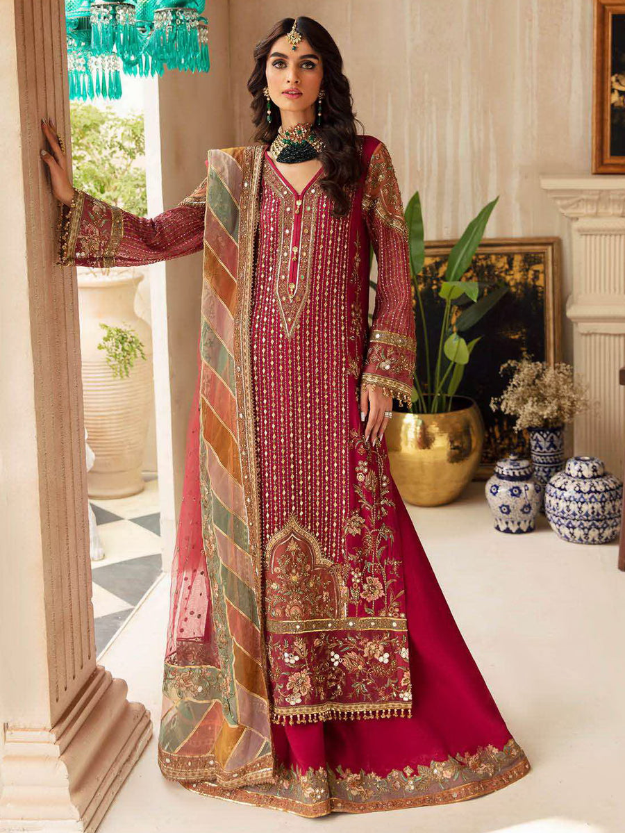 Charizma Dastan-e-Jashan Luxury Chiffon Unstitched 3Pc Suit DJ4-04