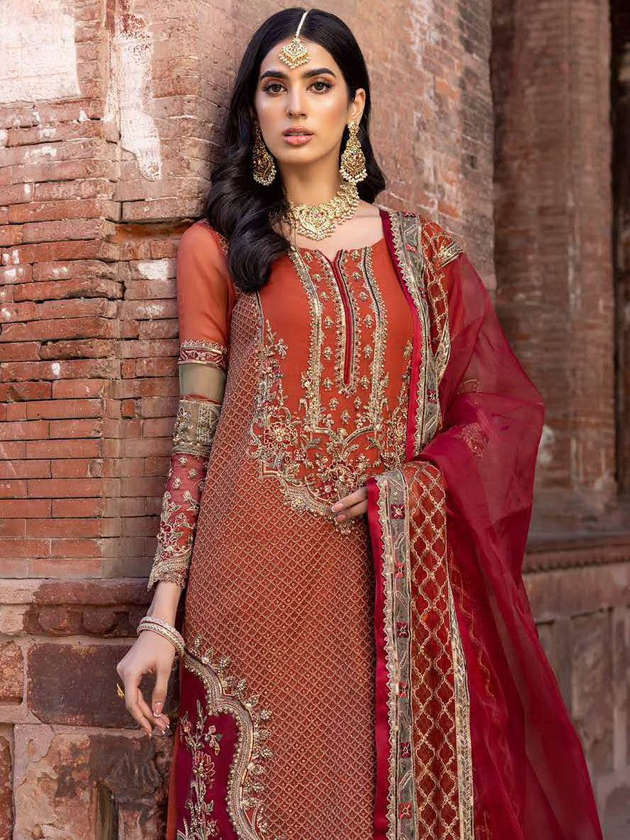 Charizma Dastan-e-Jashan Luxury Chiffon Unstitched 3Pc Suit DJW23-02