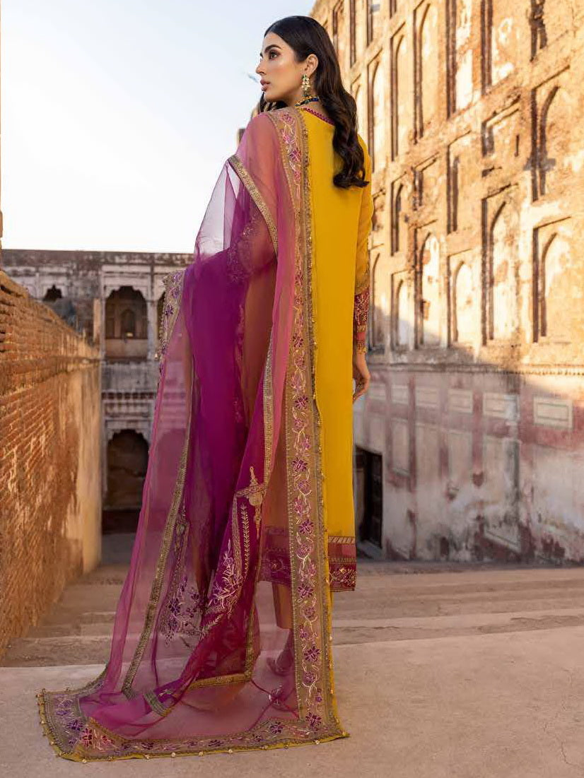 Charizma Dastan-e-Jashan Luxury Chiffon Unstitched 3Pc Suit DJW23-03