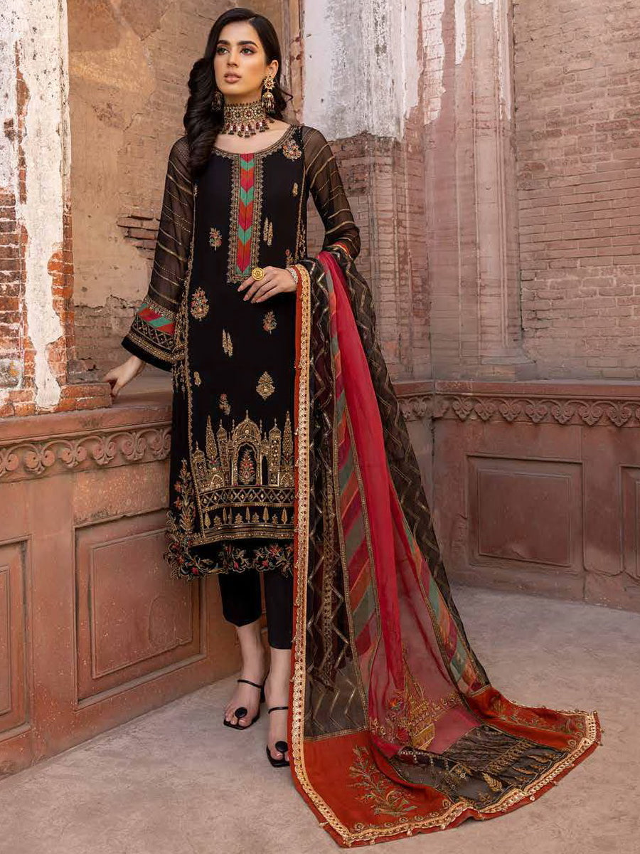 Charizma Dastan-e-Jashan Luxury Chiffon Unstitched 3Pc Suit DJW23-04