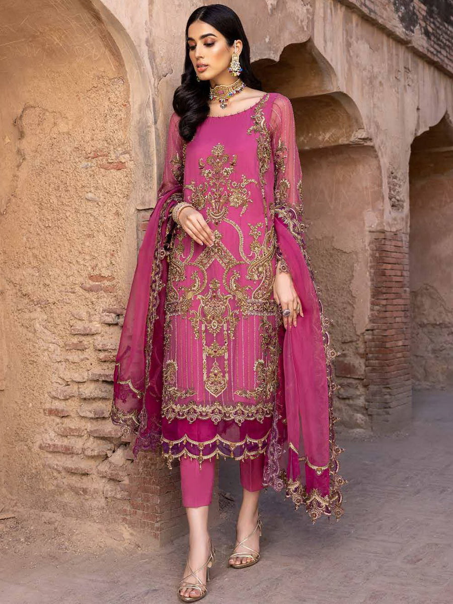Charizma Dastan-e-Jashan Luxury Chiffon Unstitched 3Pc Suit DJW23-05