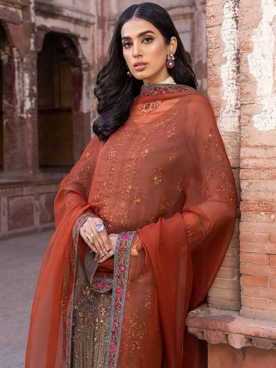 Charizma Dastan-e-Jashan Luxury Chiffon Unstitched 3Pc Suit DJW23-08