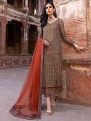 Charizma Dastan-e-Jashan Luxury Chiffon Unstitched 3Pc Suit DJW23-08