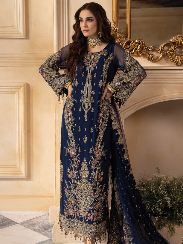 Charizma Dastan-e-Jashan Luxury Chiffon Unstitched 3Pc Suit DJW4-01