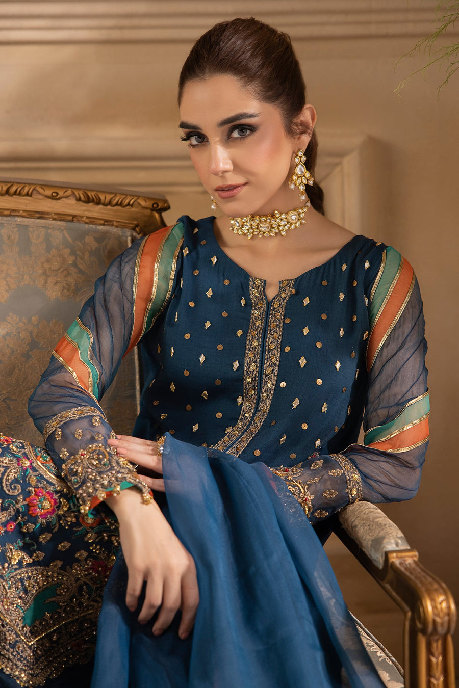 Charizma Dastan-e-Jashan Luxury Chiffon Unstitched 3Pc Suit DJW4-09
