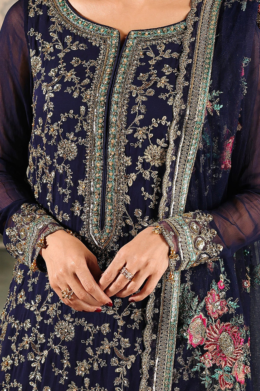 Charizma Dastan-e-Jashan Luxury Chiffon Unstitched 3Pc Suit DJW5-01