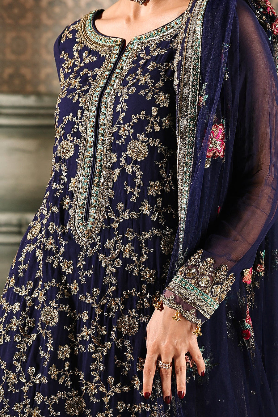Charizma Dastan-e-Jashan Luxury Chiffon Unstitched 3Pc Suit DJW5-01